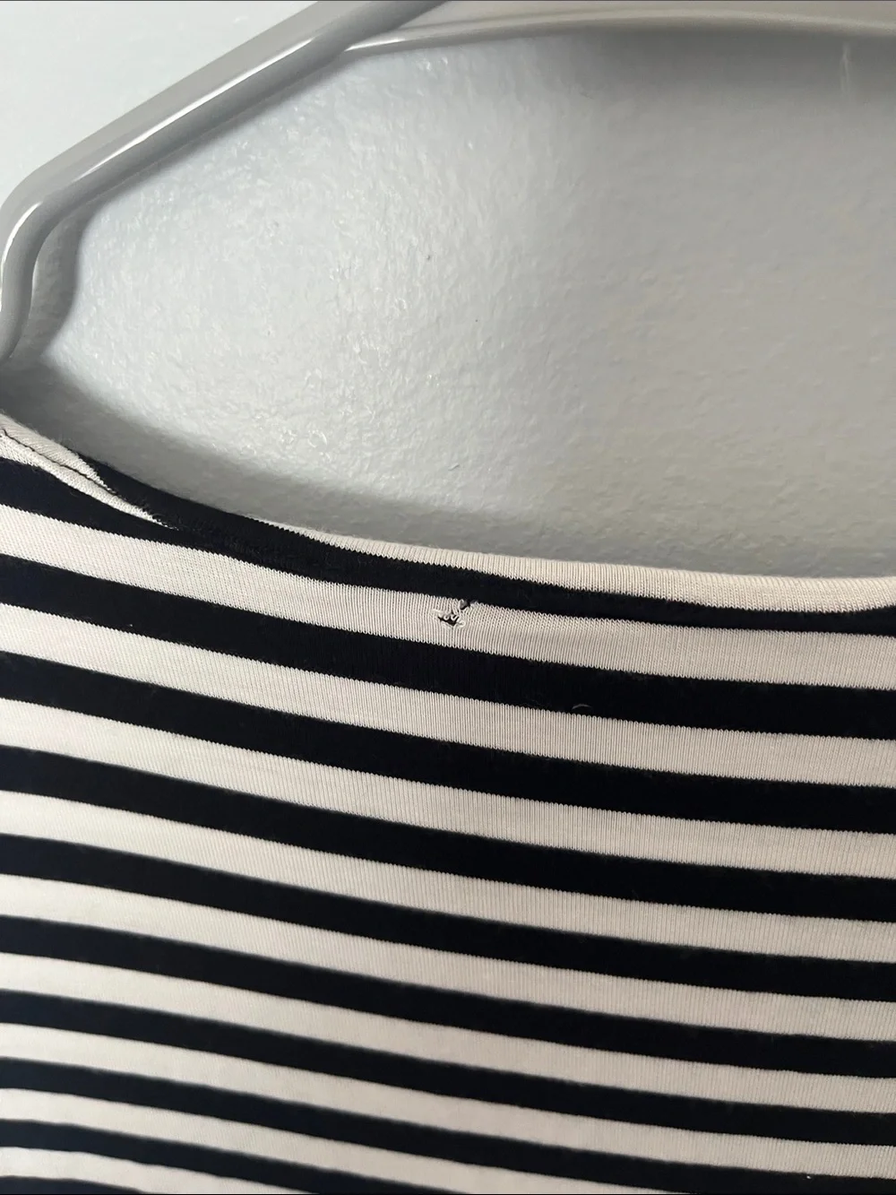 Calvin Klein Black & White Striped Sleeveless Faux-Wrap Dress see pics